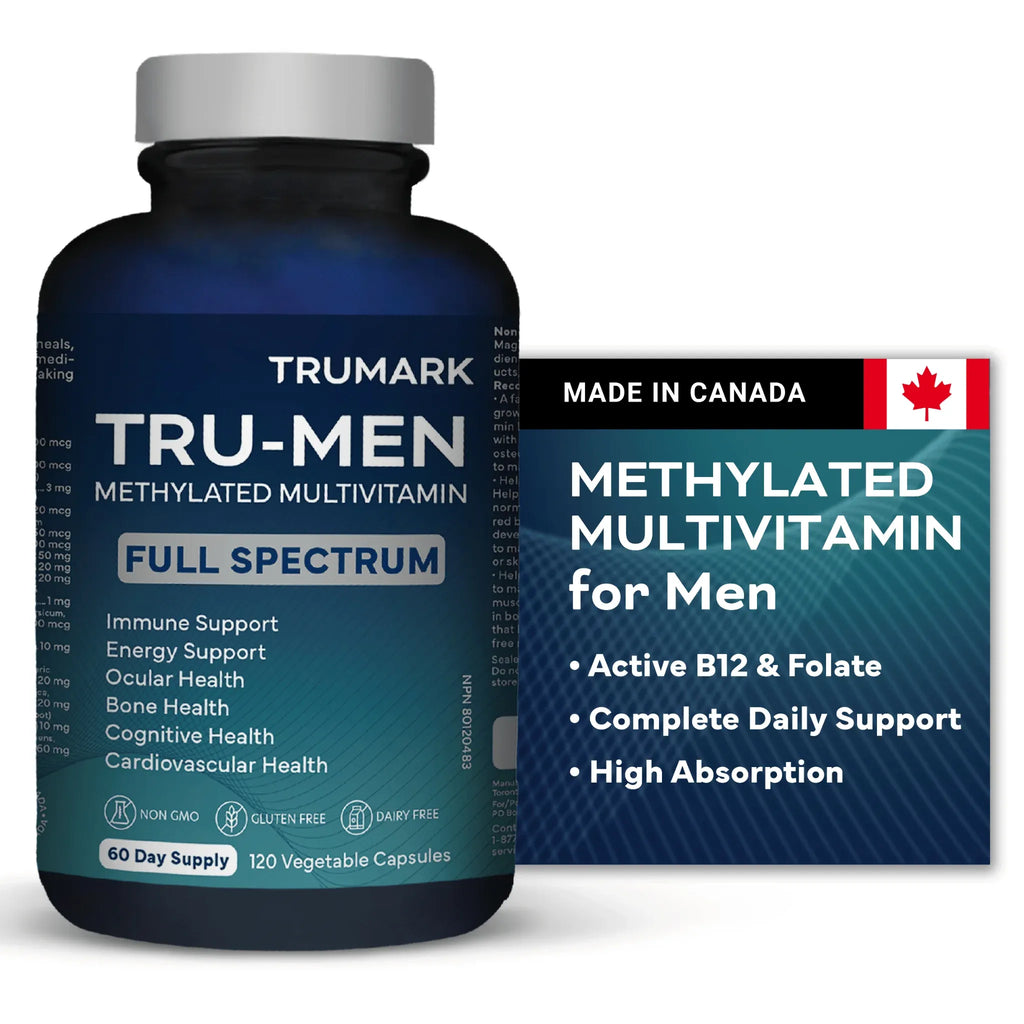 TRU-MEN Advanced Methylated Multivitamin for Men Who Want Maximum Absorption & Real Energy