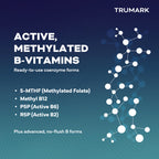 TRUMARK TRU-B Methylated B-Complex, Advanced Active B Vitamins for Energy, Methylation, and Stress Support