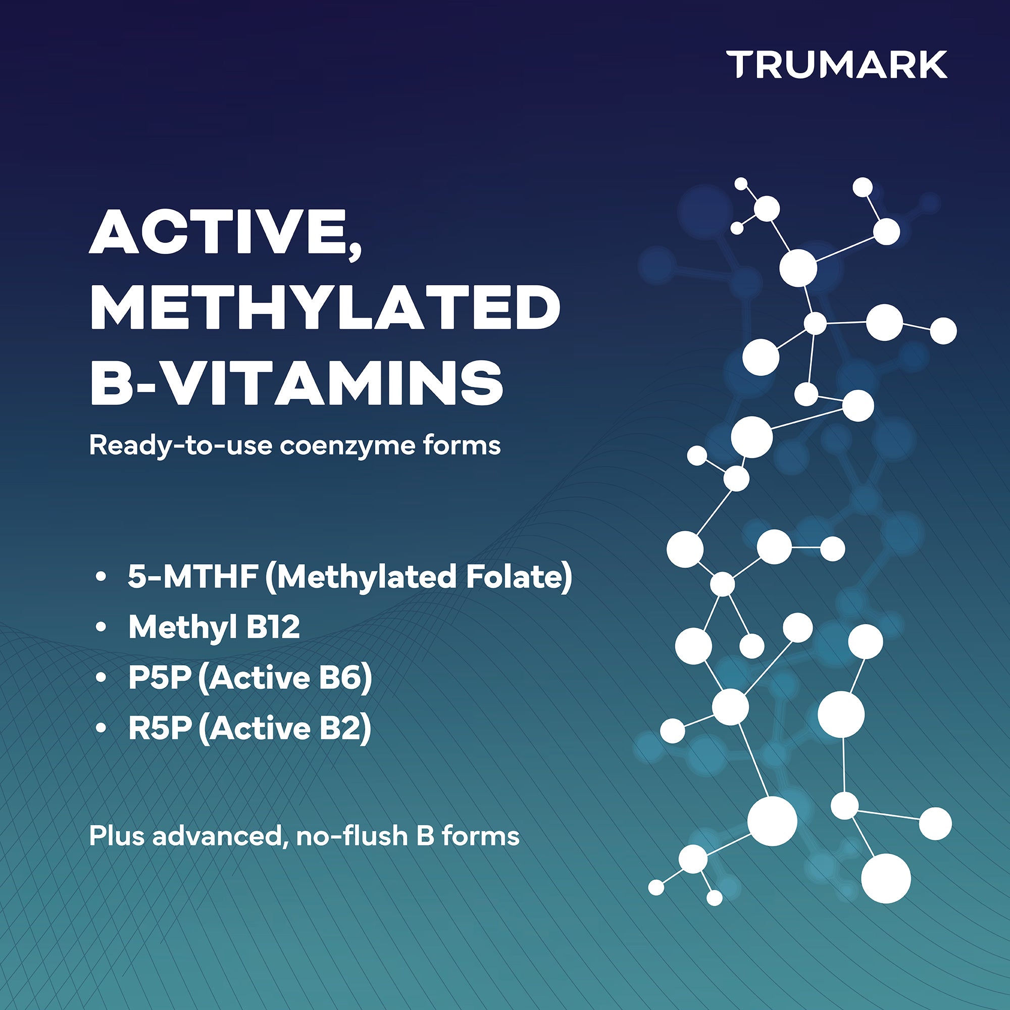 TRUMARK TRU-B Methylated B-Complex, 90 Vegetable Capsules