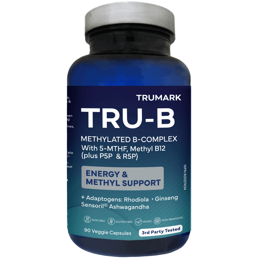 TRUMARK TRU-B Methylated B-Complex, Advanced Active B Vitamins for Energy, Methylation, and Stress Support