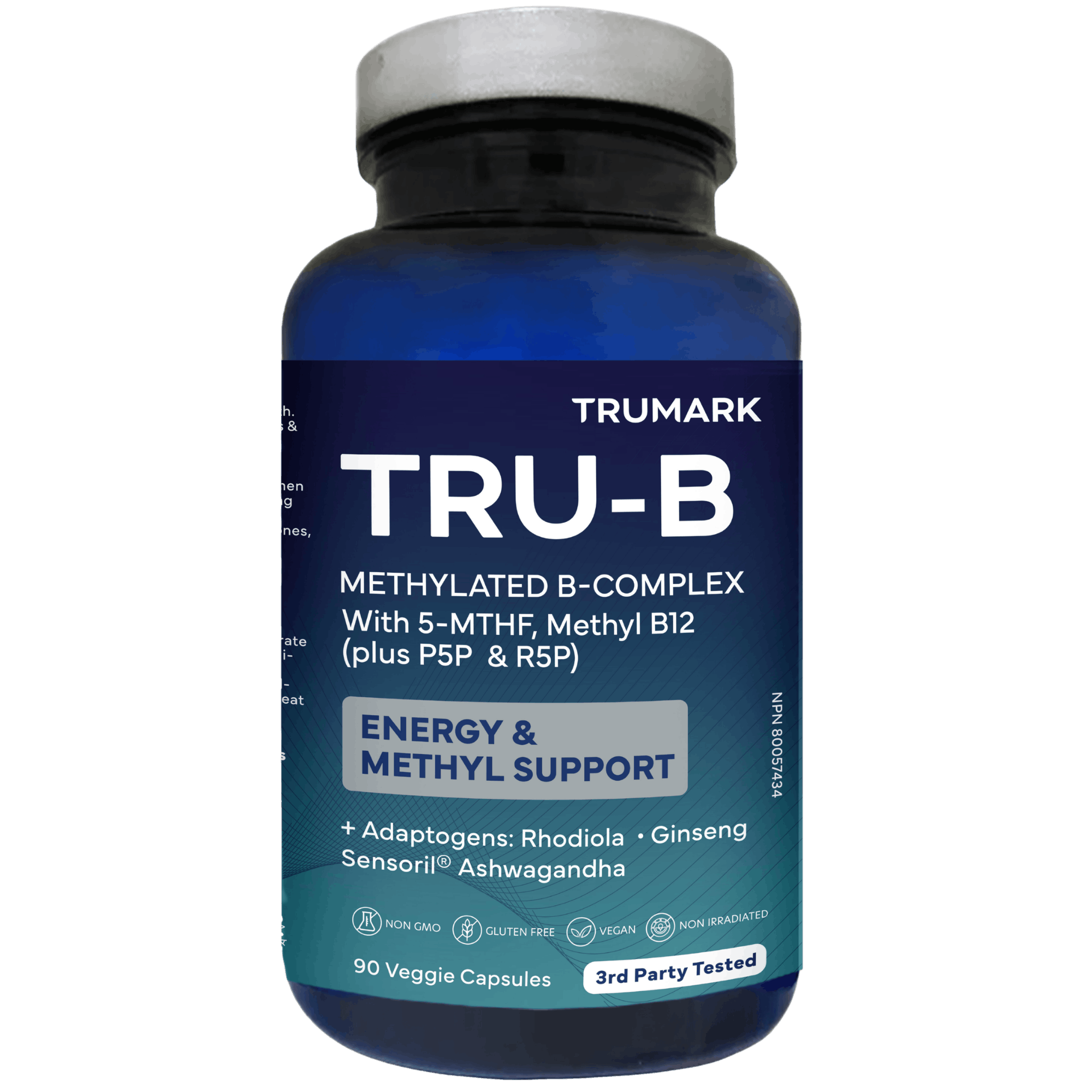 TRUMARK TRU-B Methylated B-Complex, Advanced Active B Vitamins for Energy, Methylation, and Stress Support