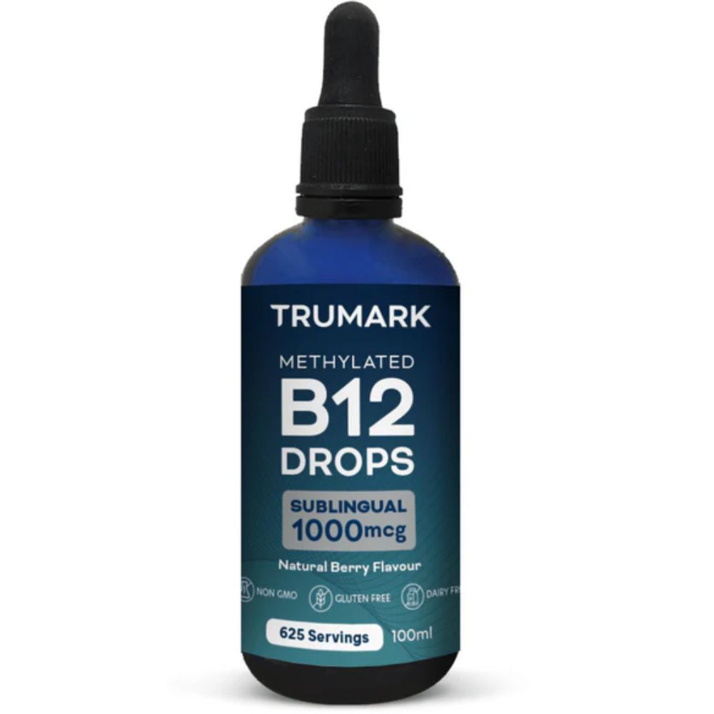Methylated Vitamin B12 Drops 1000mcg, Sublingual B12 Liquid, Supports Energy, Nervous System & Red Blood Cell Health, Delicious Berry, 625 Servings / 100ml