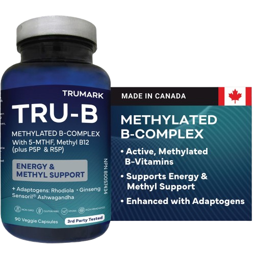 TRUMARK TRU-B Methylated B-Complex, 90 Vegetable Capsules
