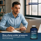 TRU-MEN Advanced Methylated Multivitamin for Men Who Want Maximum Absorption & Real Energy, 120 Capsules, 60 Day Supply