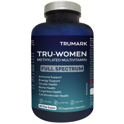 TRU-WOMEN Methylated Multivitamin for Women, Bioactive High Potency Daily Support for Energy, Mood, Hormones, Immunity