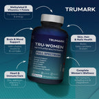 TRU-WOMEN Methylated Multivitamin for Women, Bioactive High Potency Daily Support for Energy, Mood, Hormones, Immunity